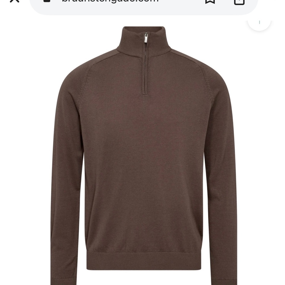 Bruun& Stengade Men's Knitted Half-Zip Sweater